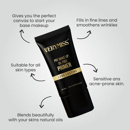 Verymiss Foundation + Oil Free Primer Light Tone (VMFD06-02, VMPR02) - Distacart