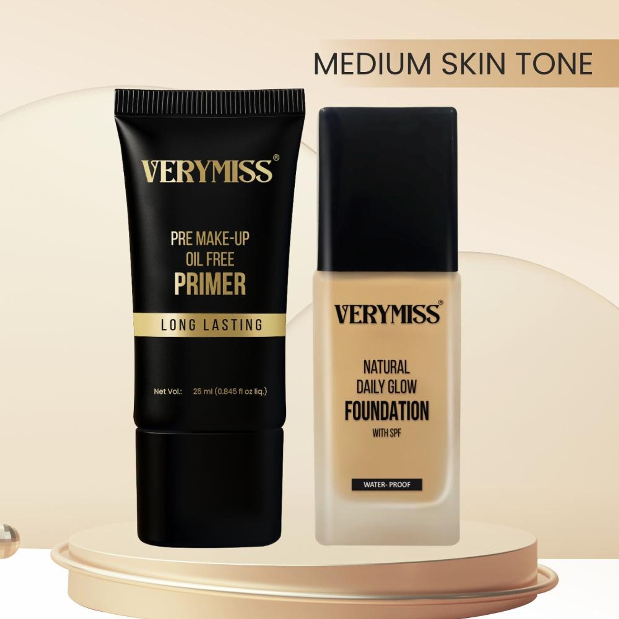 Verymiss Foundation + Oil Free Primer Medium Tone (VMFD06-03, VMPR02) - Distacart