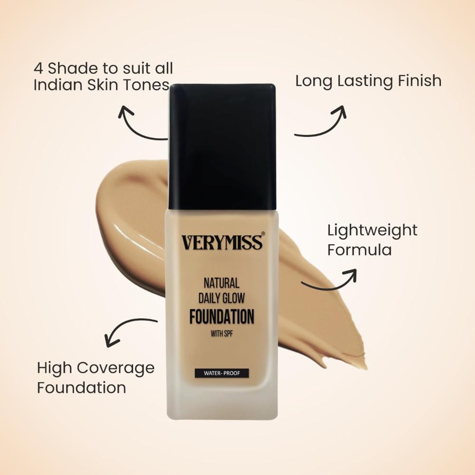 Verymiss Foundation + Oil Free Primer Dark Tone (VMFD06-04, VMPR02) - Distacart