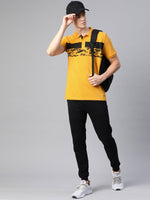 Thumbnail for Alcis Men Abstract Printed Polo Collar T-shirt - Distacart