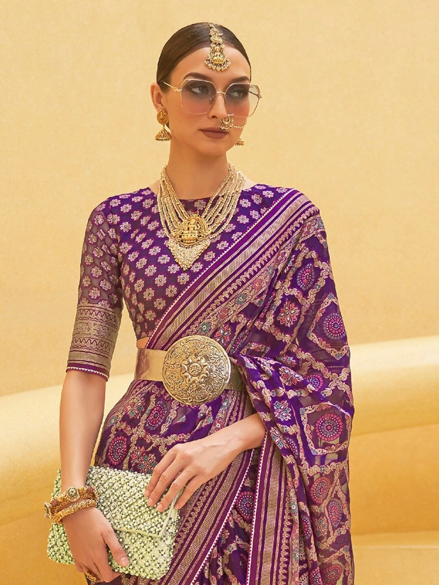 Anouk Woven Design Organza Banarasi Saree - Distacart