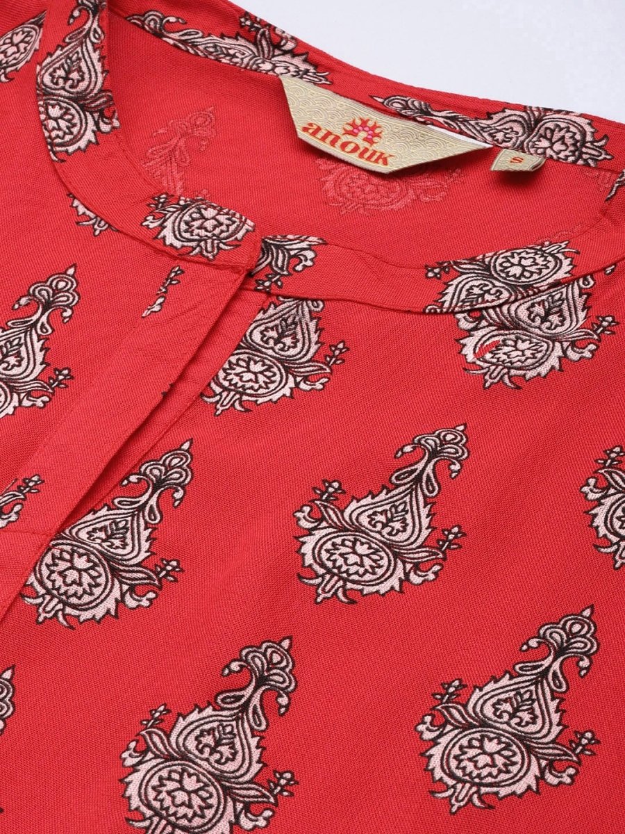 Anouk Ethnic Motifs Printed Kurta with Trousers - Distacart