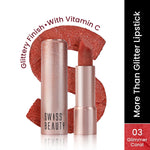 Thumbnail for Swiss Beauty More Than Glitter Lipstick - 3 Glimmer Coral