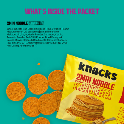 Knacks Coin Khakhra Crisps - 2Min Noodle Flavour - Dista