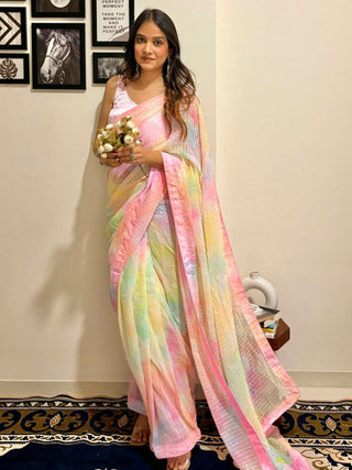 Anouk Embellished Sequinned Pure Georgette Designer Saree - Distacart