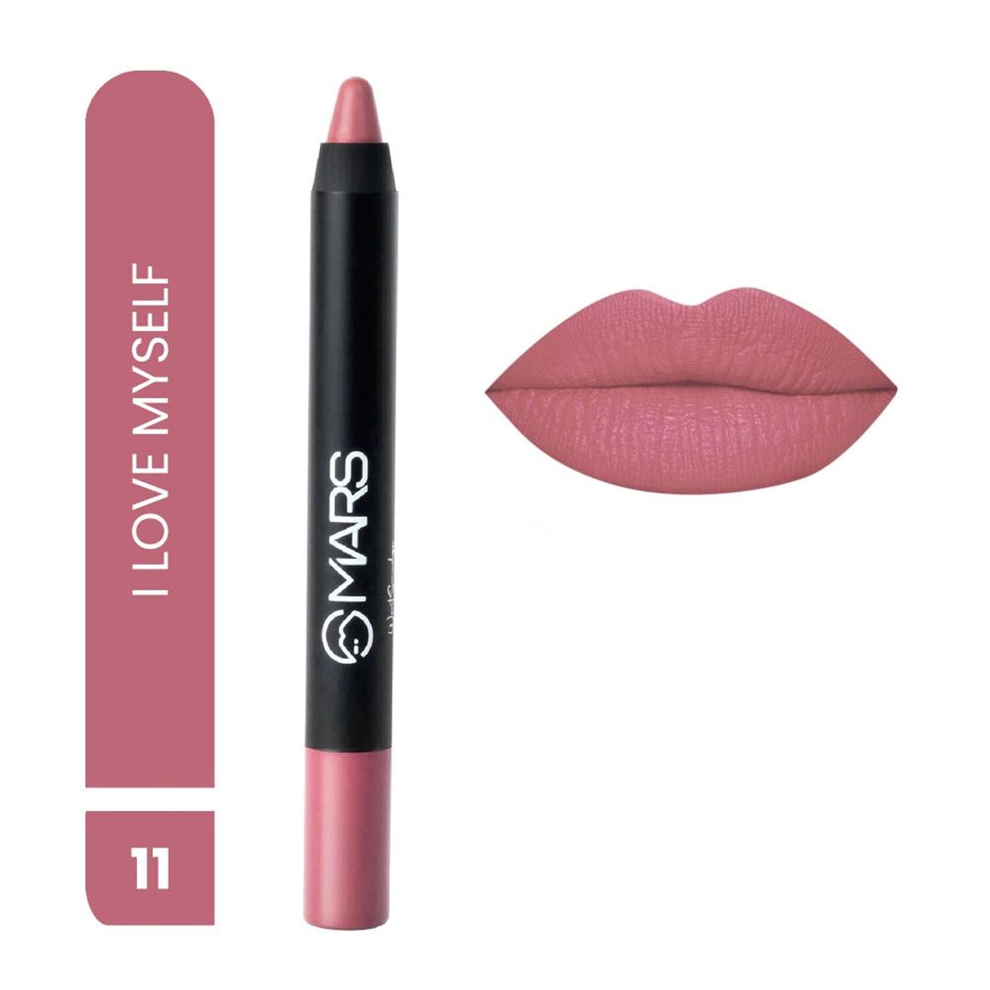 MARS Cosmetics Won't Smudge Won't Budge Lip Crayon - I Am Unstoppable - Distacart