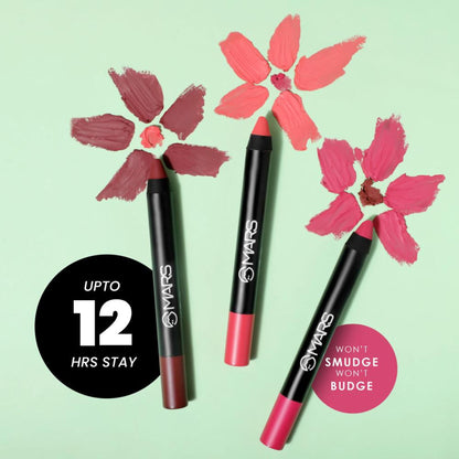 MARS Cosmetics Won't Smudge Won't Budge Lip Crayon - I Am Unstoppable - Distacart