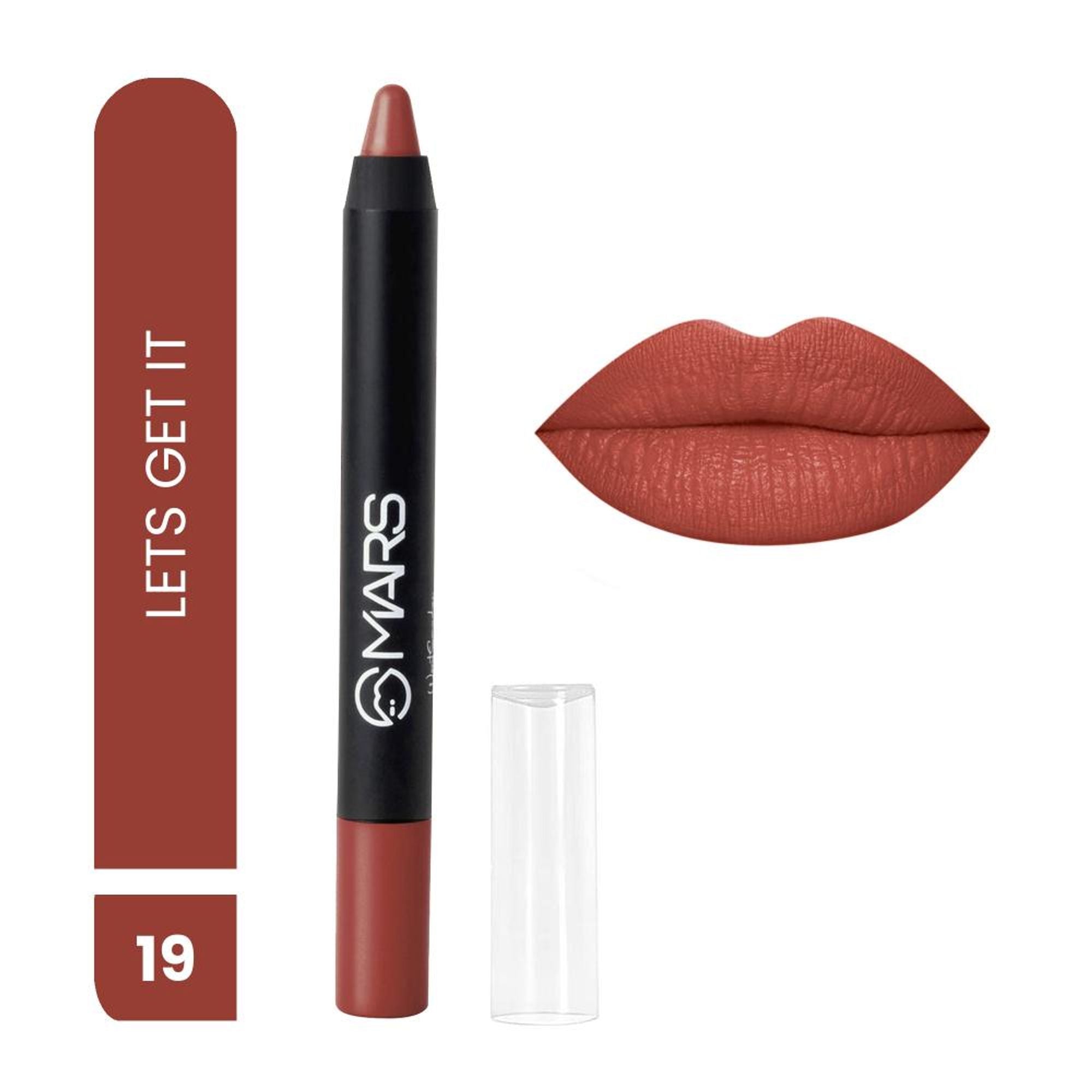 MARS Cosmetics Won't Smudge Won't Budge Lip Crayon - Let's Get It - Distacart