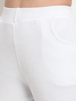 Thumbnail for TAG 7 Women White Solid Ankle Length Leggings Pants - Distacart