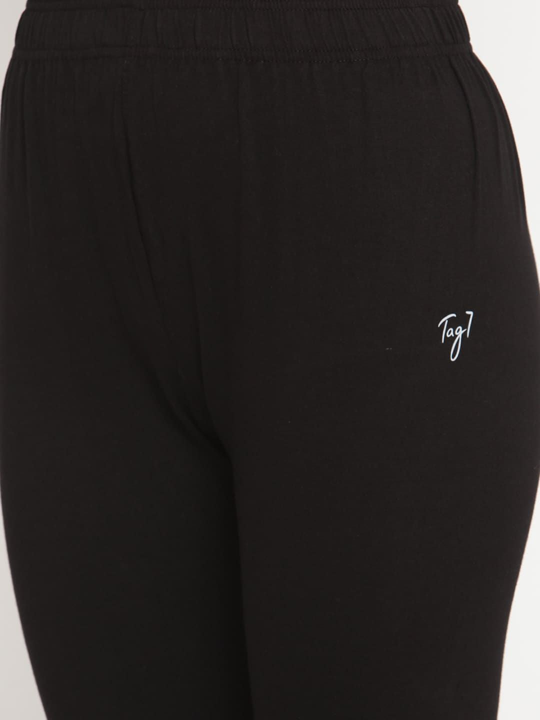 TAG 7 Women Pack Of 2 Solid Comfort-Fit Ankle-Length Leggings - Distacart