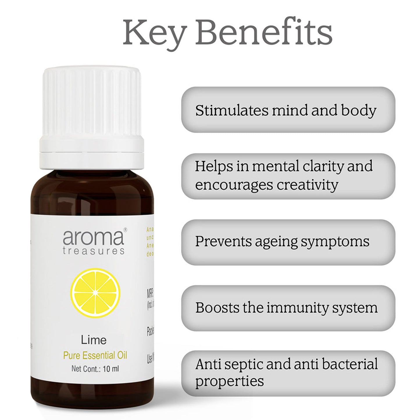Aroma Treasures Lime Pure Essential Oil - Distacart