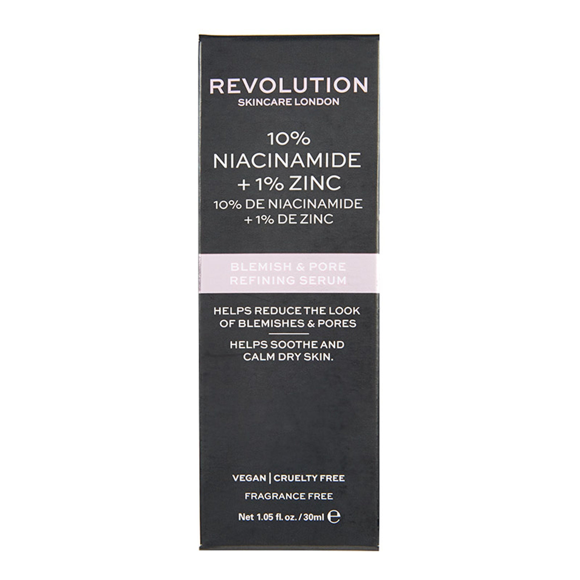 Makeup Revolution Skincare Blemish and Pore Refining Serum - 10% Niacinamide + 1% Zinc - Distacart