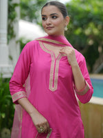 Thumbnail for Indo Era Women Embroidered Regular Kurta with Trousers & With Dupatta