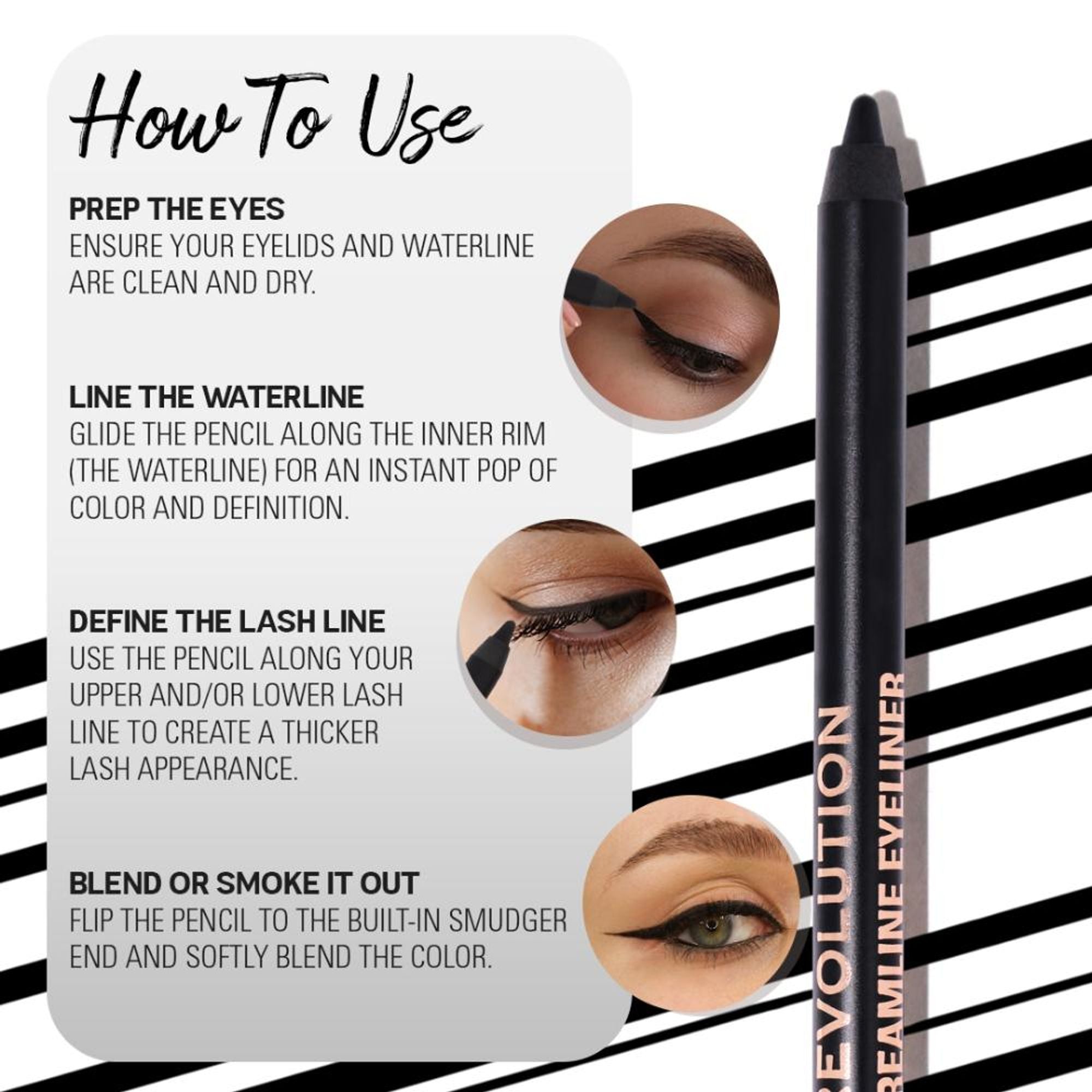 Makeup Revolution Streamline Waterline Eyeliner Pencil-Ultra Creamy Smudge Proof Smokey Looks - Brown - Distacart