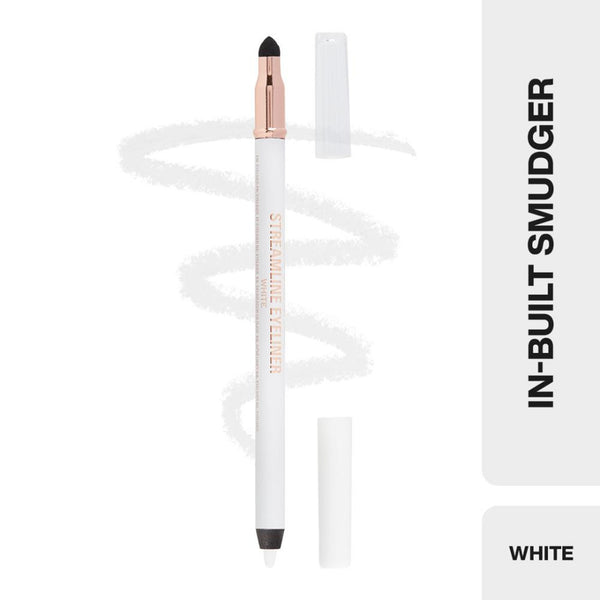 Makeup Revolution Streamline Waterline Eyeliner Pencil-Ultra Creamy Smudge Proof Smokey Looks - White