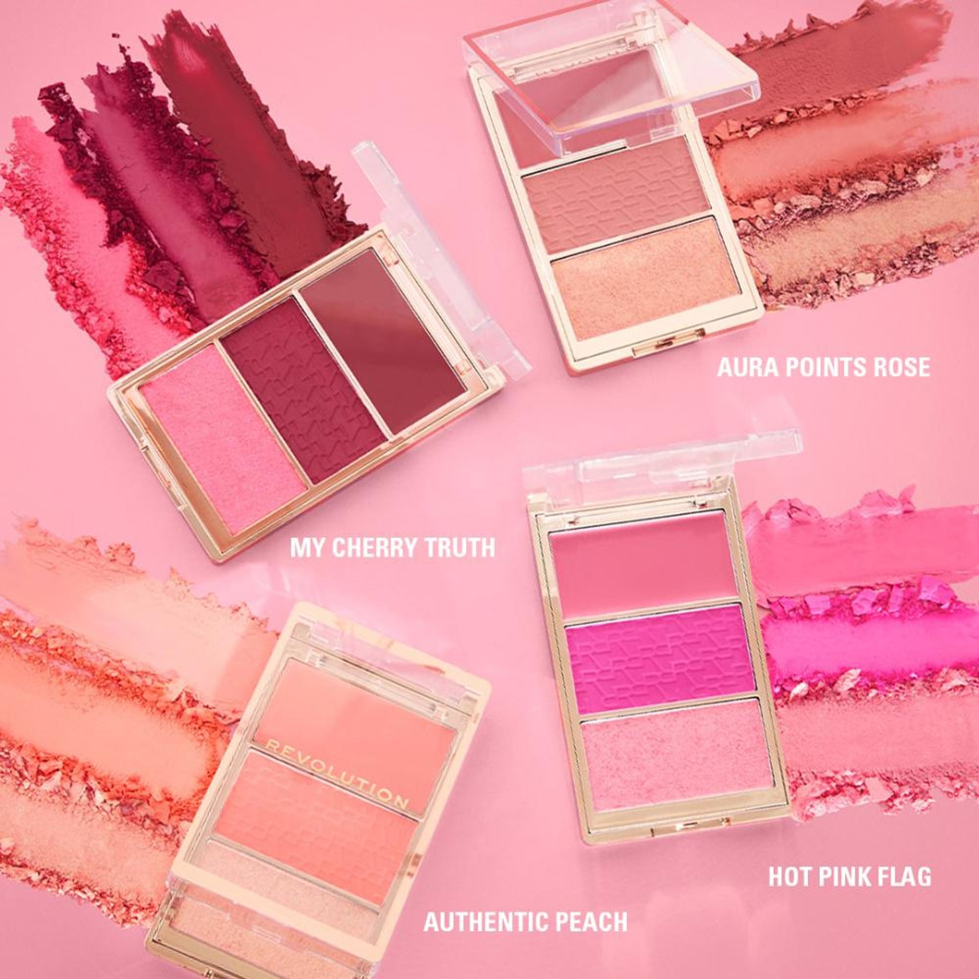 Makeup Revolution Blush Icon Palette - Aura Points Rose