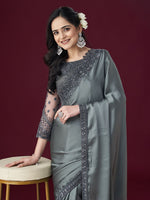 Thumbnail for kasee Ethnic Embroidered Sarees - Distacart