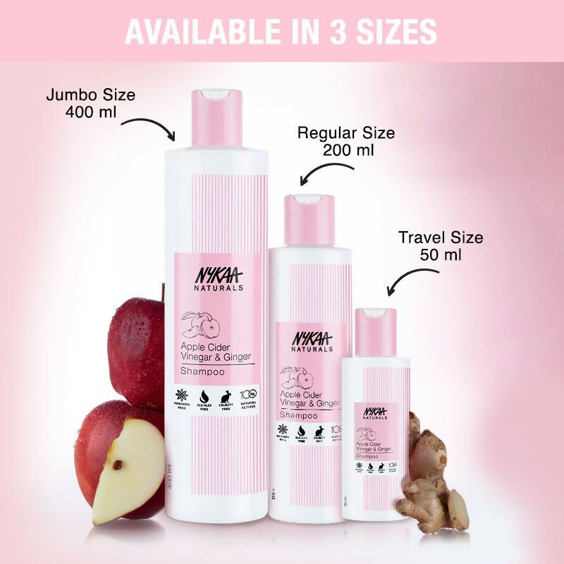 Nykaa Naturals Anti-Dandruff - Free Shampoo with Apple Cider Vinegar, Ginger & Tea Tree Oil - Distacart