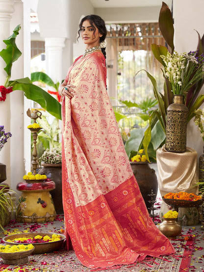 Shree Shyam Fashion Cream Soft Silk Saree - Distacart