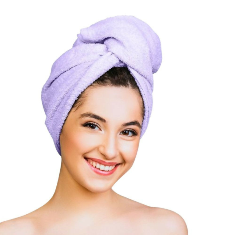 Nykaa Naturals Microfiber Hair Wrap for Frizz Free & Shiny Hair - Lavender - Distacart