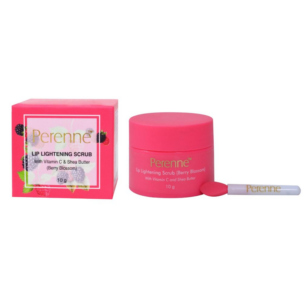 Perenne Lip Lightening Scrub With Vitamin C & Shea Butter - Berry Blossom - Distacart