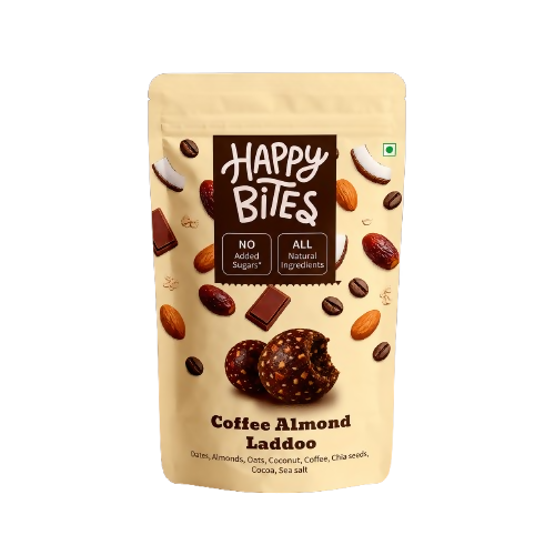 Happy Bites Coffee Almond Laddoo - Dista