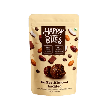 Happy Bites Coffee Almond Laddoo - Dista