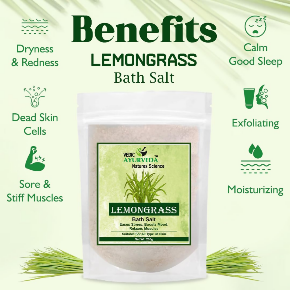 VedicAyurveda Lemongrass Bath Salt - Dista