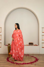 Thumbnail for Joban Fashion Pink Tie & Dye Cotton Suit Set - Distacart