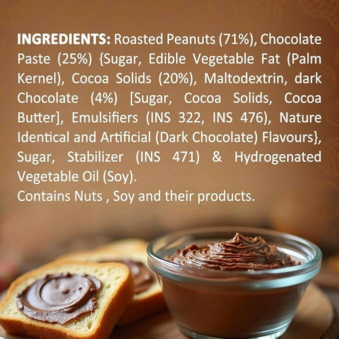 Sundrop Peanut Butter With Chocolate, Crunchy - Dista