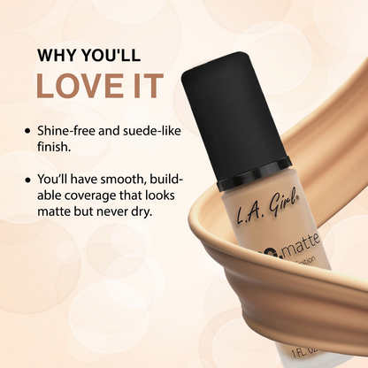 L.A. Girl PRO Matte Foundation - Nude - Distacart