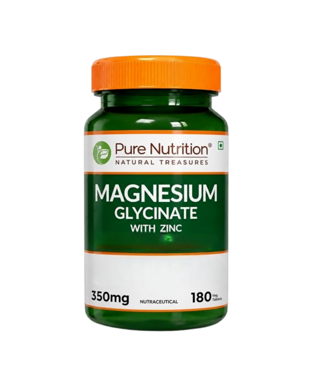 Pure Nutrition Magnesium Glycinate with Zinc Supplement 350 mg - Tablets