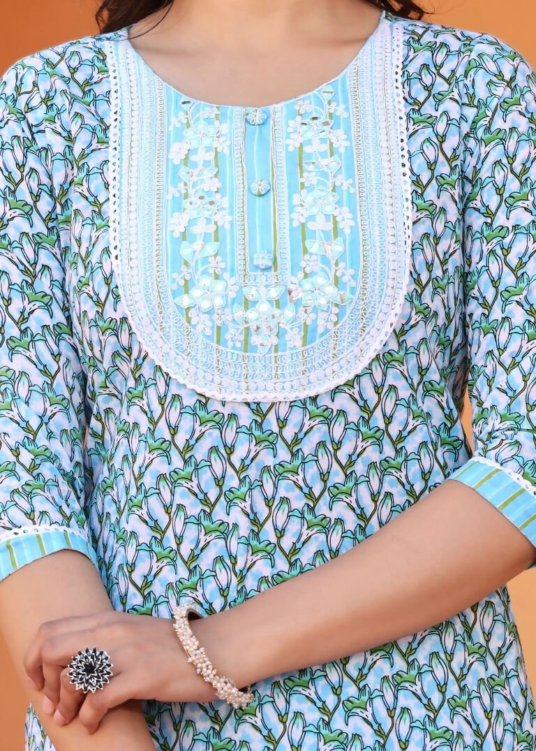 Alvano Women's Kurti with Pant and Dupatta Set for Women's and Girls - Distacart