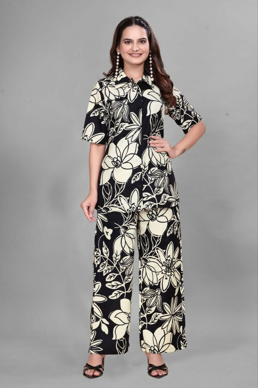 Preksha Creation Cotton Floral Print Kurta Set Co-Ord Set