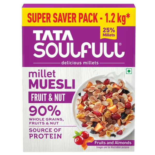 Tata Soulfull Millet Muesli Breakfast Cereals (Fruit & Nut) - Distacart