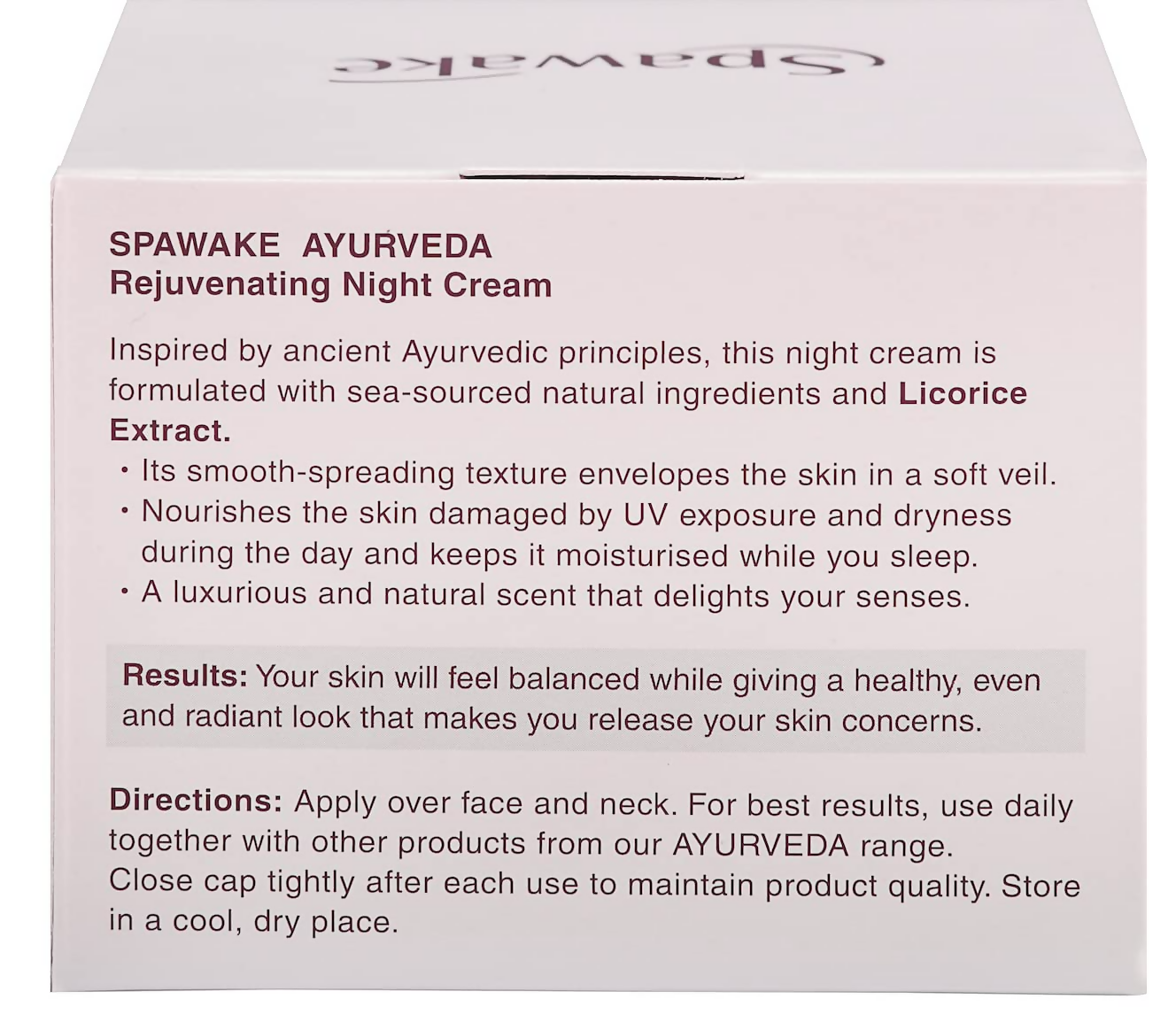 Spawake Ayurveda Rejuvenating Night Cream - Distacart