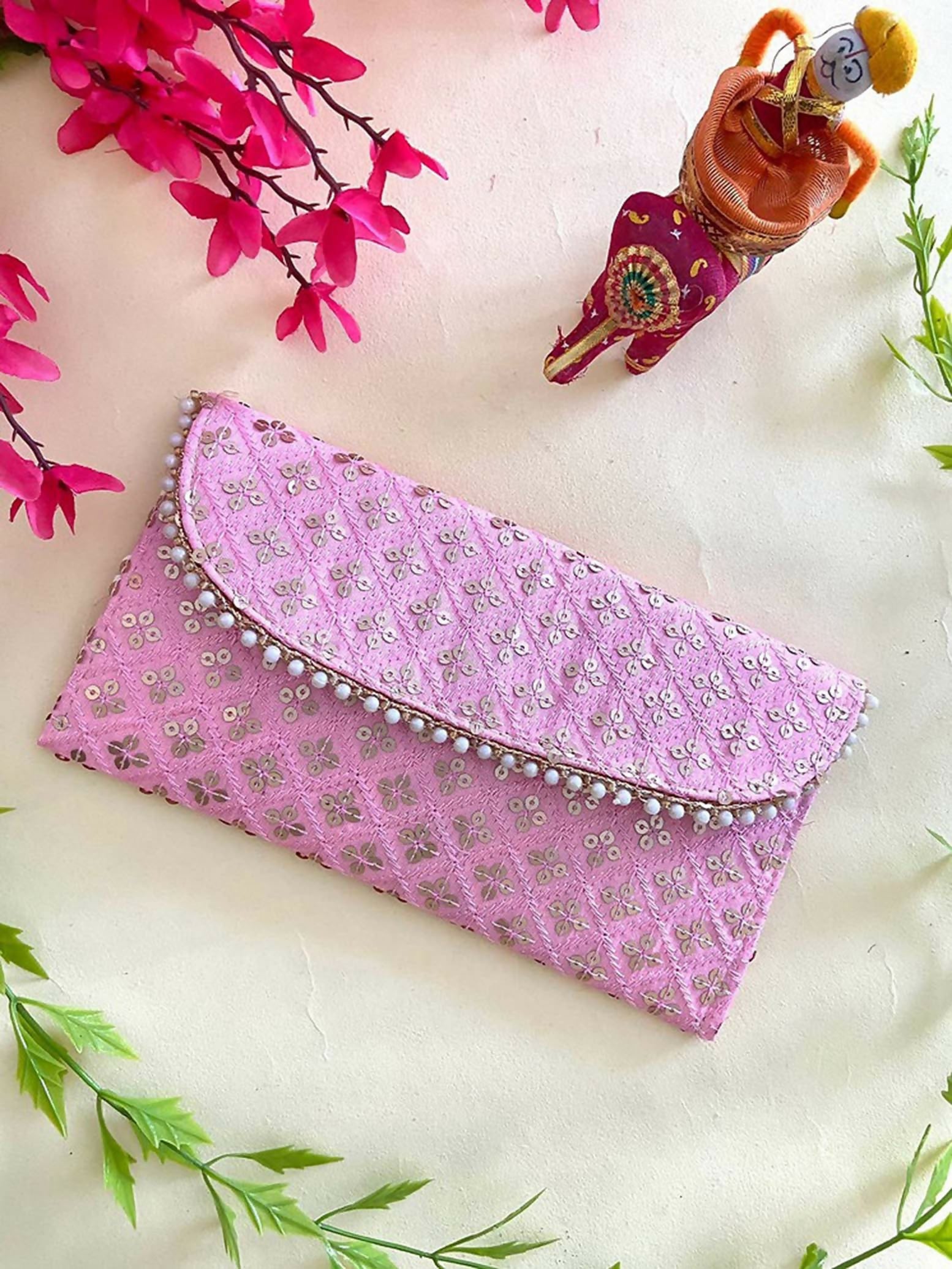 Joban Fashion Bridal Purse - Baby Pink