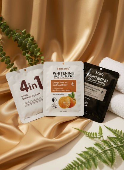 Brand born 4-in-1 Whitening Facial Mask Combo - Distacart