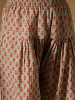 Thumbnail for Indo Era Floral Printed Pure Cotton Straight Kurta with Salwar & Dupatta