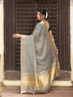 Thumbnail for Astita Grey Cotton Saree