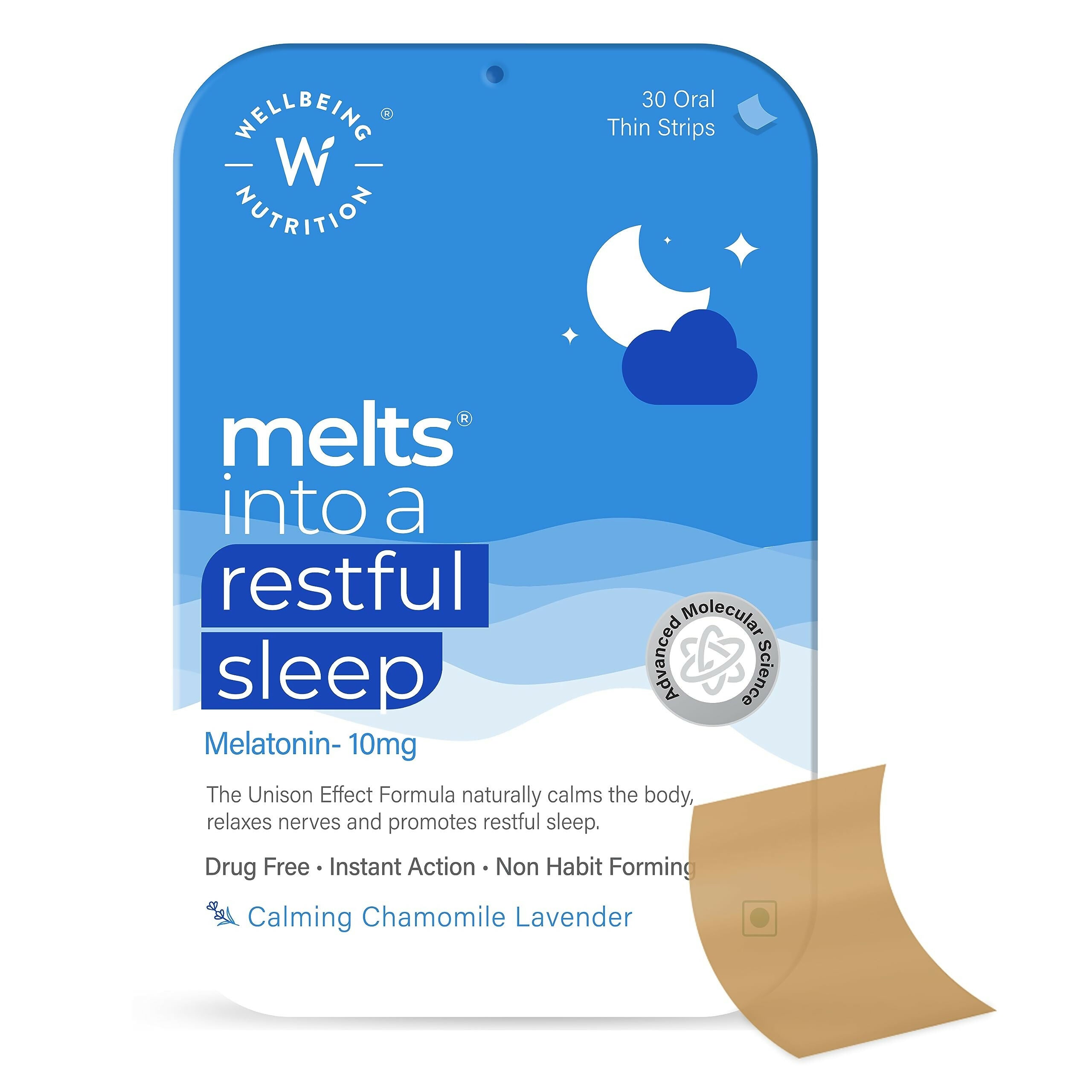 Wellbeing Nutrition Melts Restful Sleep & Instant Energy Oral Strips Combo - Distacart