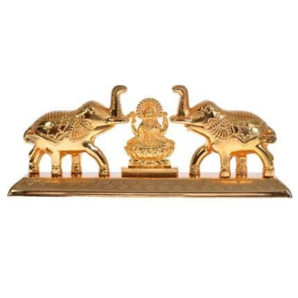 Fashion Bizz Handcrafted Goddess Lakshmi Roli Chawal Box with Elephants - Distacart