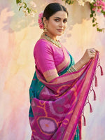 Thumbnail for Shree Shyam Fashion Sky Blue Soft Silk Saree - Distacart