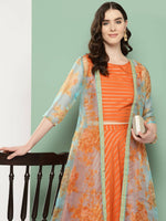 Thumbnail for Ahalyaa Women's Traditional Wear Co-ods - Orange - Distacart