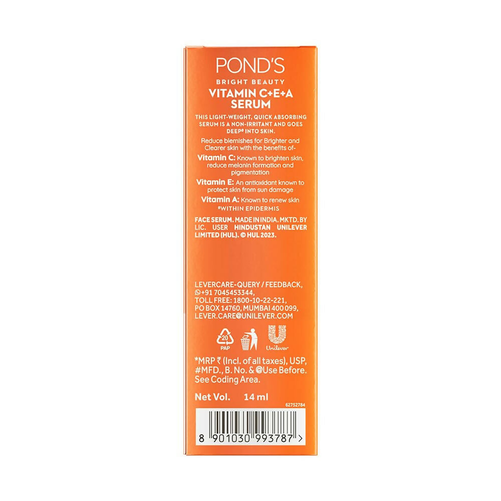 Ponds Bright Beauty 12% Vit C+E+A Serum - Distacart