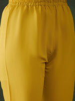 Thumbnail for Sangria Mustard Yellow Floral Embroidered Thread Work Kurta & Trouser With Dupatta