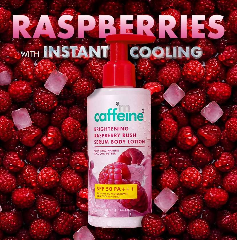 mCaffeine Brightening Raspberry Rush Body Wash & Serum Lotion