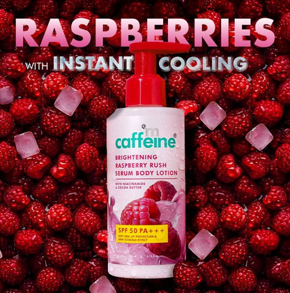 mCaffeine Brightening Raspberry Rush Body Wash & Serum Lotion - Distacart