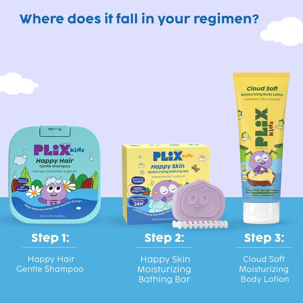 PLIX The Plant Fix Kids Happy Hair Gentle Shampoo & Bubble Splash Body Wash - Distacart