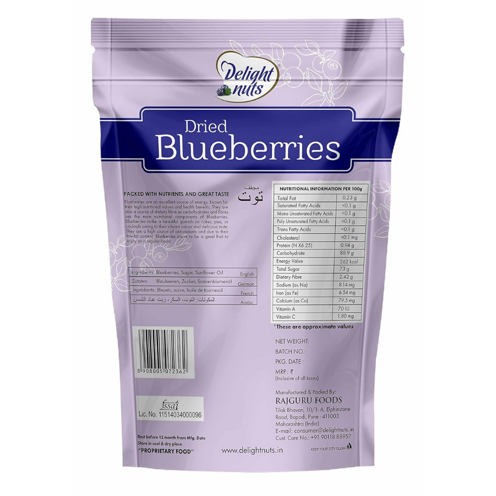 Delight nuts Dried Blueberries - Dista